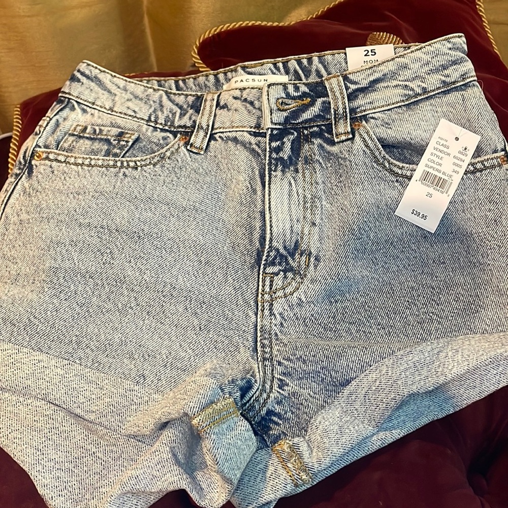 Pacsun mom shorts in superb blue nwt